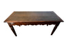 Antique dining table - 18th century French Oak Farmhouse dining table with beautiful shaped apron and elegant tapered legs 