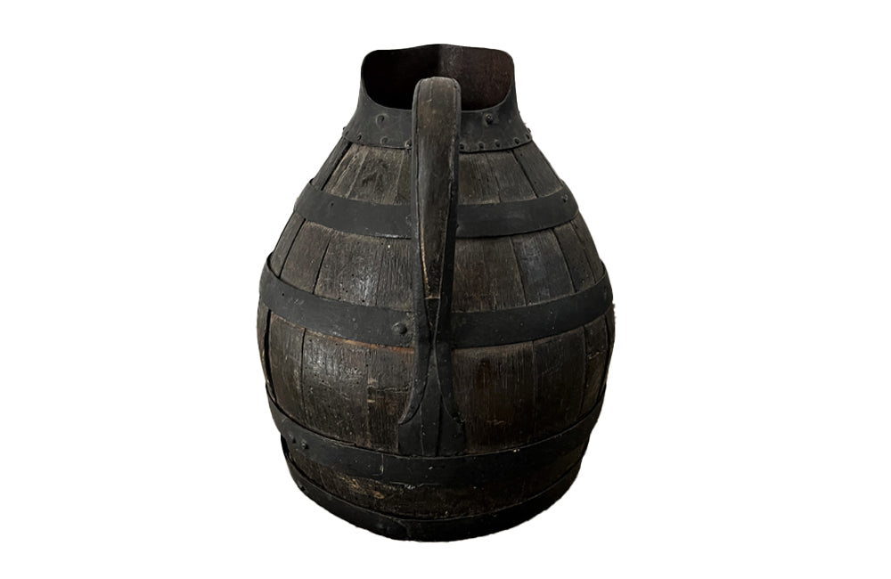 Antique French coopered, Burgundy wine jug. For decorative use. French Antiques - Decorative Antiques - AD & PS Antiques