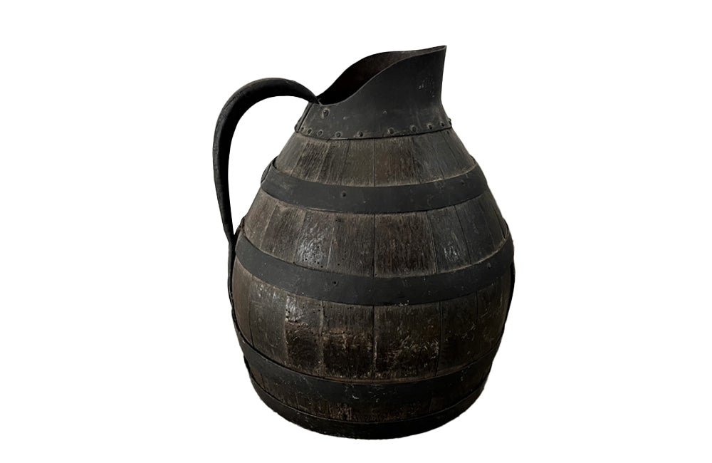 Antique French coopered, Burgundy wine jug. For decorative use. French Antiques - Decorative Antiques - AD & PS Antiques