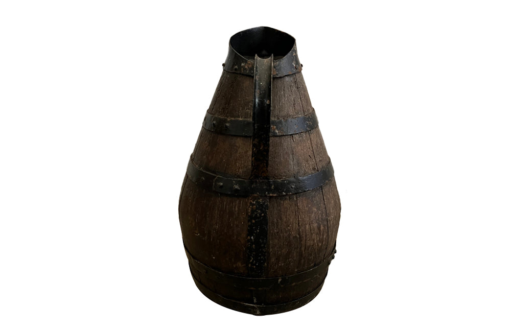 Large French Antique coopered, Burgundy wine jug. - French Antiques - Decorative Antiques