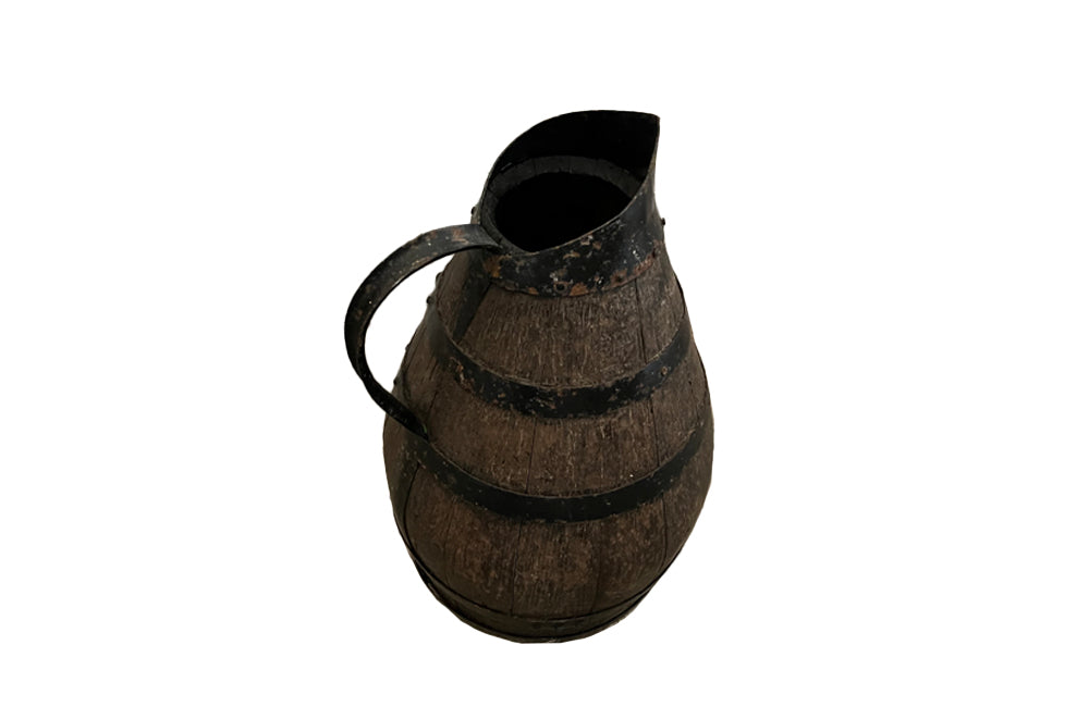 Large French Antique coopered, Burgundy wine jug. - French Antiques - Decorative Antiques