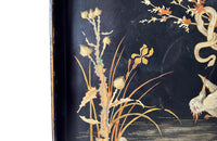 Small 19th century black papier mache Chinoiserie tray
