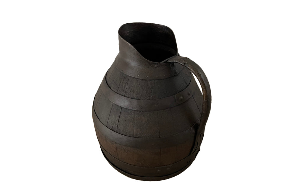 Antique French Large, coopered, Burgundy wine jug. For decorative use. French Antiques - Decorative Antiques - AD & PS Antiques