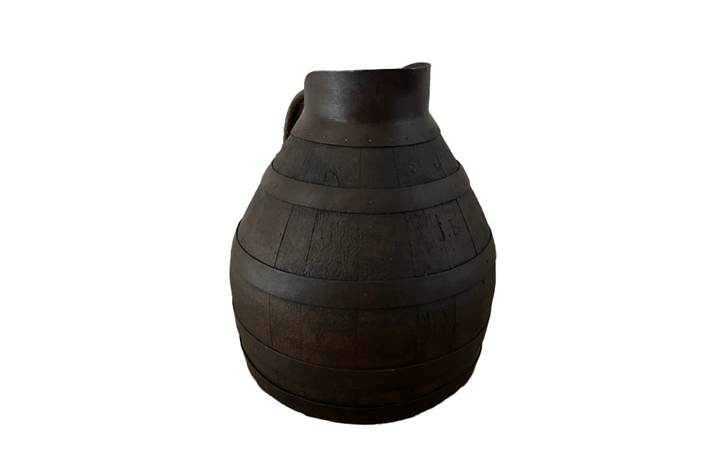 Antique French Large, coopered, Burgundy wine jug. For decorative use. French Antiques - Decorative Antiques - AD & PS Antiques