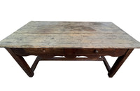 Antique French country pine bakers work table - Antique French Furniture - AD & PS Antiques