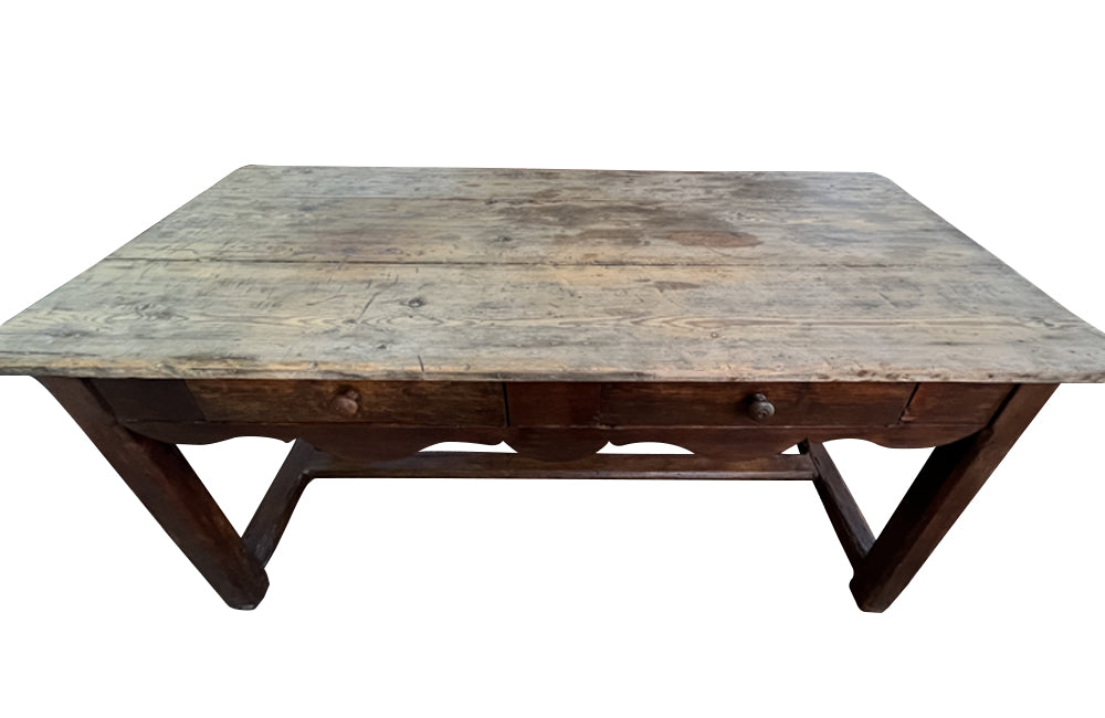 Antique French country pine bakers work table - Antique French Furniture - AD & PS Antiques