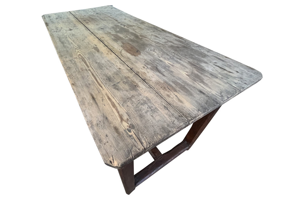 Antique French country pine bakers work table - Antique French Furniture - AD & PS Antiques