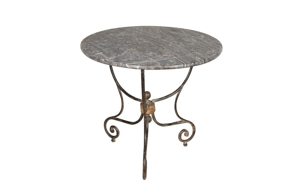 French Marble Top Gueridon Table French Marble Top Gueridon Table