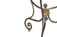 French Marble Top Round Iron Gueridon Table - French Antique Furniture - Antique Table - AD & PS Antiques