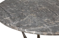French Marble Top Round Iron Gueridon Table - French Antique Furniture - Antique Table - AD & PS Antiques
