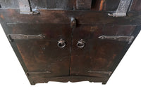 Antique french rustic farmhouse pak metamorphic cupboard with drop down table - French antique furniture