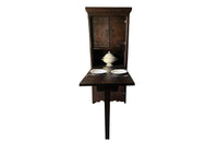 Antique french rustic farmhouse pak metamorphic cupboard with drop down table - French antique furniture