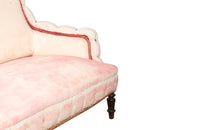 Beautiful large Napoleon III piecrust sofa on ebonised feet.