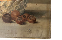 Charming, unframed, 19th Century signed still life painting