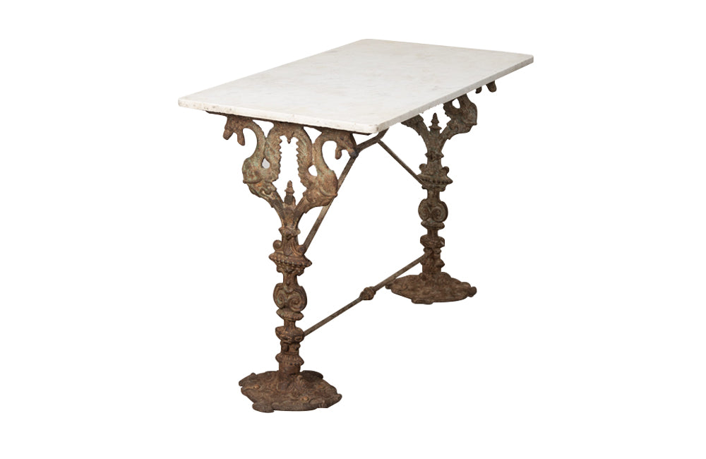 FRENCH WINGED DRAGON IRON BISTRO TABLE