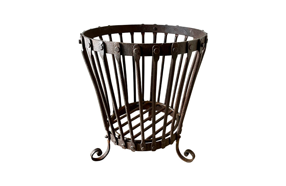 19th century French iron brazier