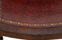 19th century English mahogany and leather library  coffer steps.