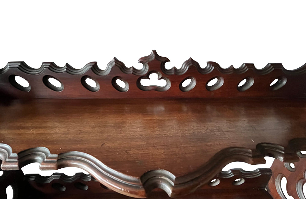 Set of 19th century, mahogany hanging or standing shelves.