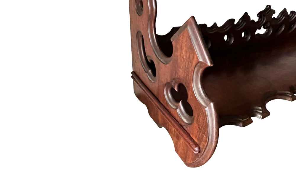 Set of 19th century, mahogany hanging or standing shelves.