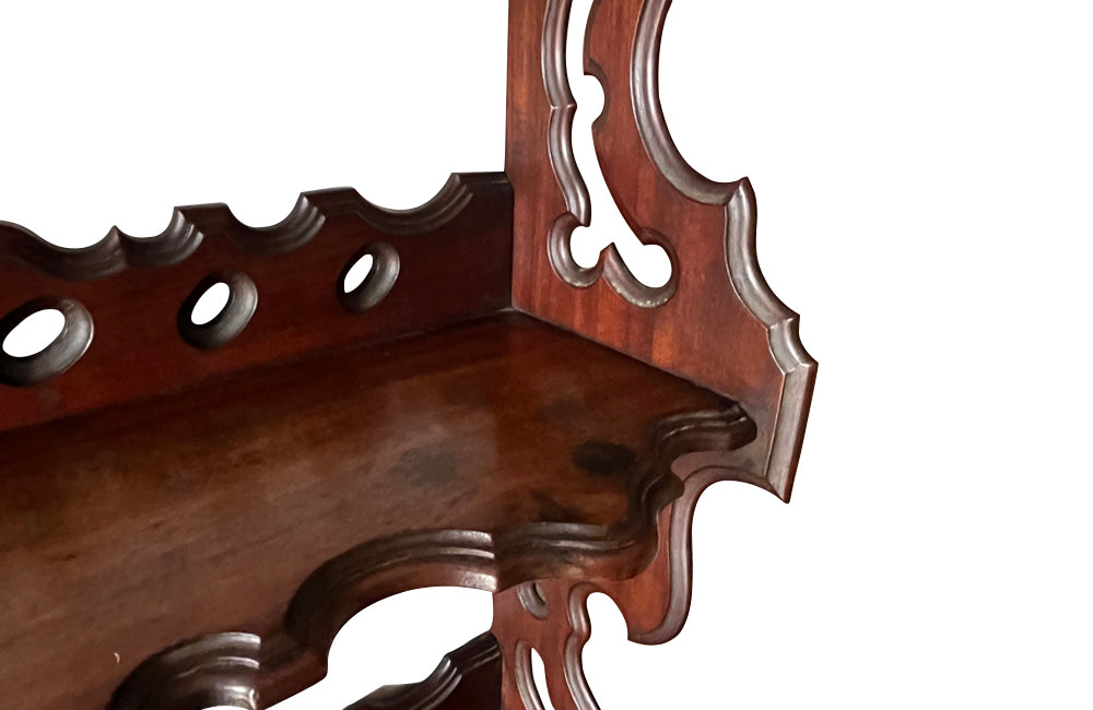 Set of 19th century, mahogany hanging or standing shelves.