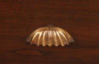 Antique oak hallstand with hanging rail, lower shelf and drawer with two handles - French antiques