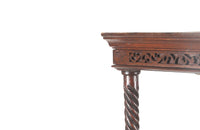 Antique oak hallstand with hanging rail, lower shelf and drawer with two handles - French antiques