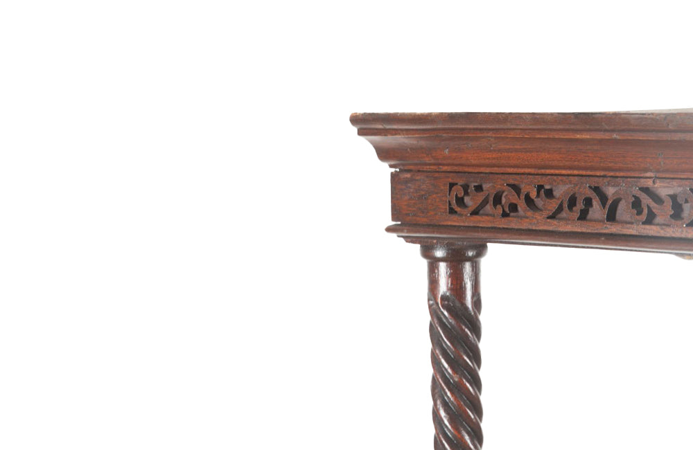 Antique oak hallstand with hanging rail, lower shelf and drawer with two handles - French antiques