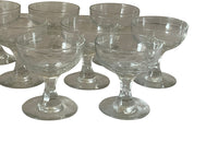 Antique French champagne glasses