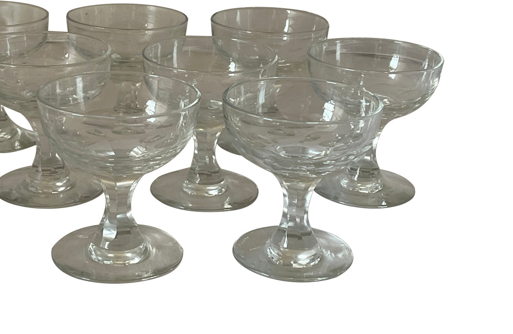 Antique French champagne glasses