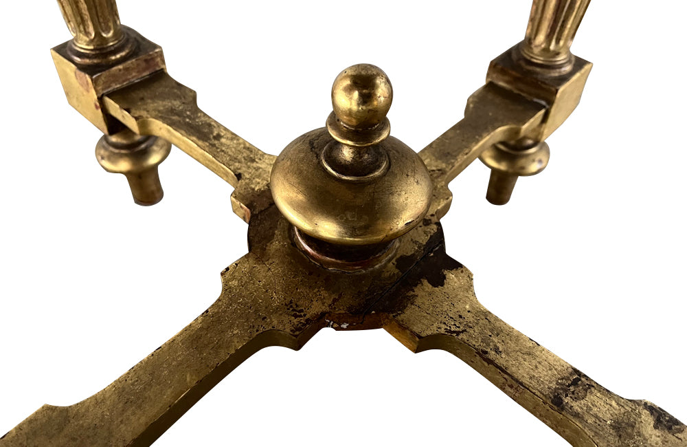 Antique stool Louis XVI revival giltwood with pretty needlework seat French - Antique French Furniture