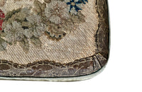 Antique stool Louis XVI revival giltwood with pretty needlework seat French - Antique French Furniture