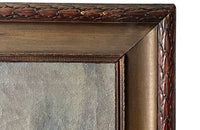 Antique oil painting 19th Century French of wine, a pottery jug a pipe tobacco garlic, radishes, bread and a sausage unwrapped in its paper.