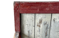 Antique painted bench French 19th Century banquette de cantou de cheminée or fireplace bench - Antique French Furniture