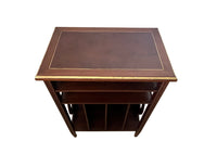 Antique mahogany table music table with shelves. Late 19th Century French. French antique furniture