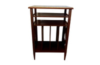 Antique mahogany table music table with shelves. Late 19th Century French. French antique furniture