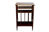 Antique mahogany table music table with shelves. Late 19th Century French. French antique furniture