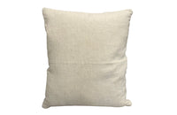 Antique cushion French tapestry cushion Depicting a fisherman in his straw hat, he sits on the banks of a river admiring his catch. To his side is a lidded basket. 19th century. French antiques.