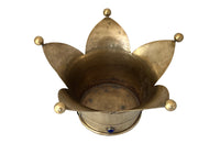 20th Century decorative brass ice bucket, or cache pot, in the form of a crown.