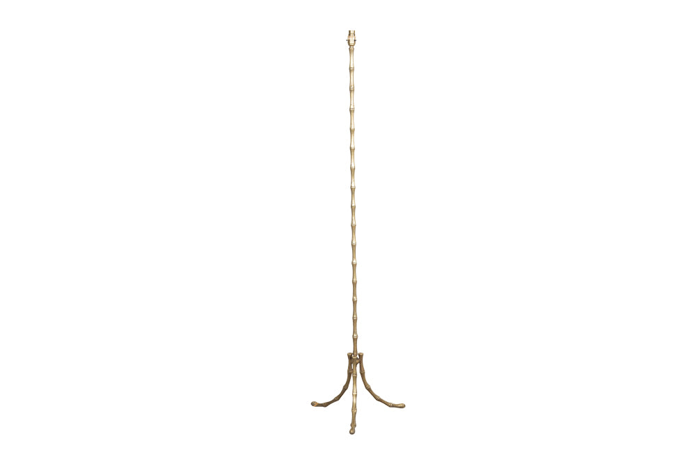 Mid Century Floor Lamp - Faux Bamboo Brass - Maison Bagues - French Antiques - AD & PS Antiques