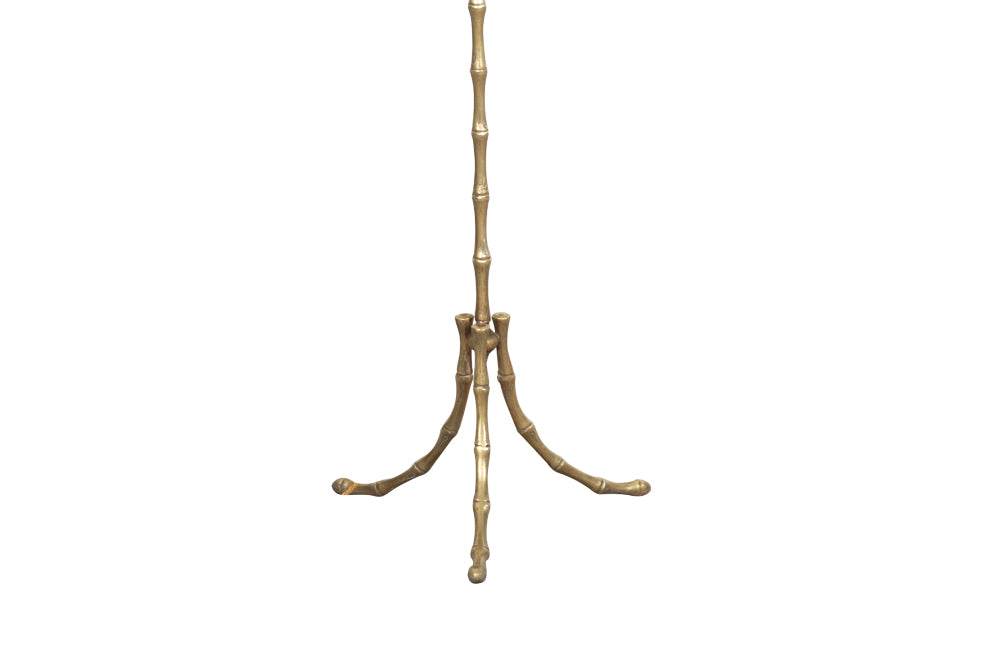 Mid Century Floor Lamp - Faux Bamboo Brass - Maison Bagues - French Antiques - AD & PS Antiques