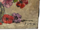 SIGNED STILL LIFE PAINTING OF ANEMONES BY JULIETTE GEORGE