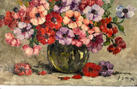 SIGNED STILL LIFE PAINTING OF ANEMONES BY JULIETTE GEORGE