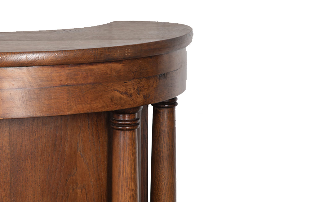 Stylish, early 20th century French oak counter or bar in the Empire style