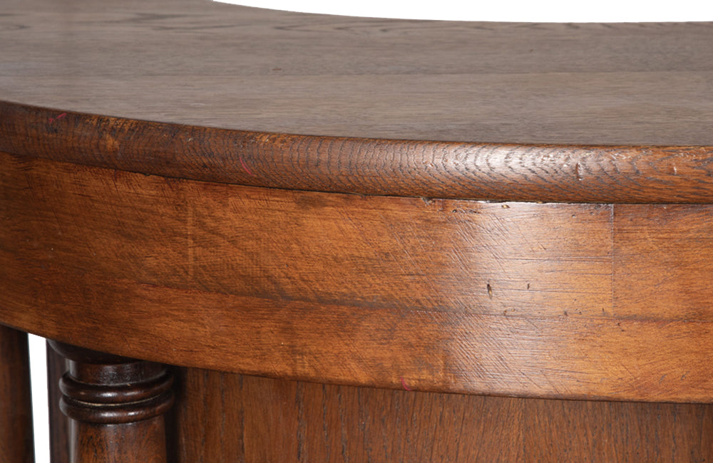 Stylish, early 20th century French oak counter or bar in the Empire style