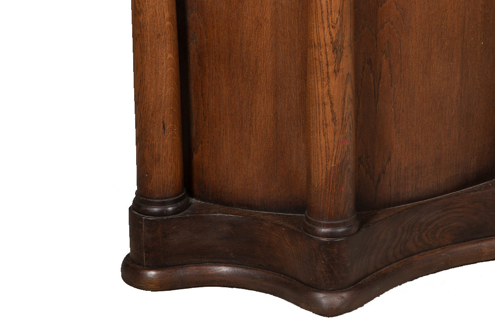 Stylish, early 20th century French oak counter or bar in the Empire style