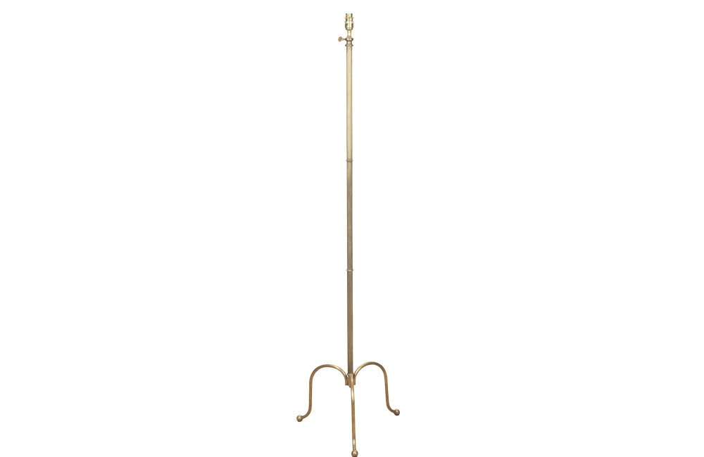 French brass telescopic standard lamp in the Neo-Classical style