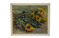 French Still Life Painting of 'Sunflowers' By Pierre Gontard