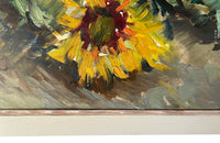 French Still Life Painting of 'Sunflowers' By Pierre Gontard