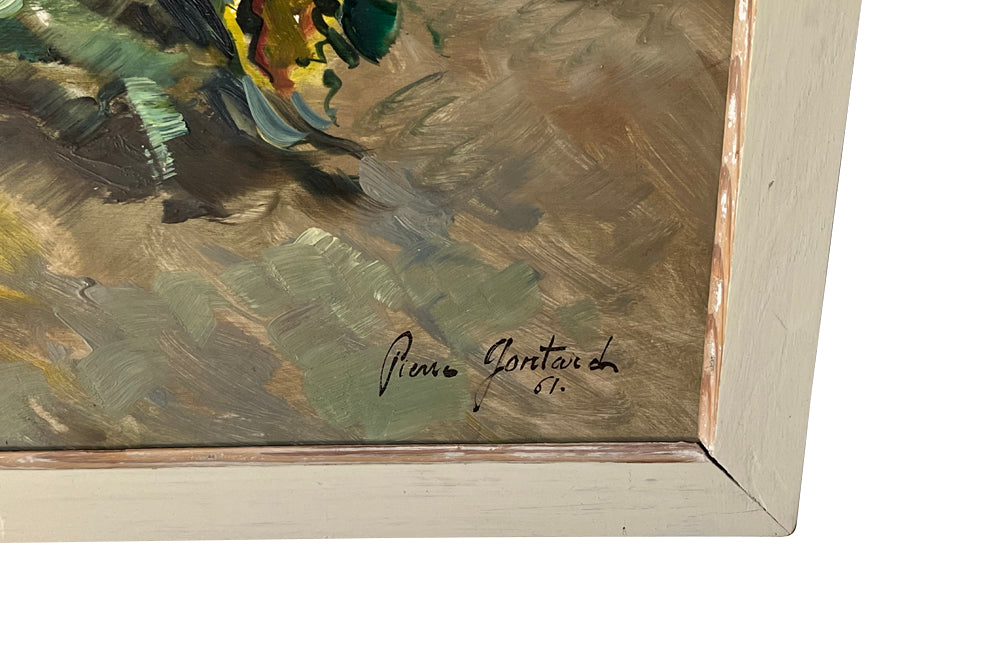 French Still Life Painting of 'Sunflowers' By Pierre Gontard