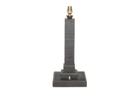 Stylish Art Deco style leather table lamp in the manner of Hermes. 